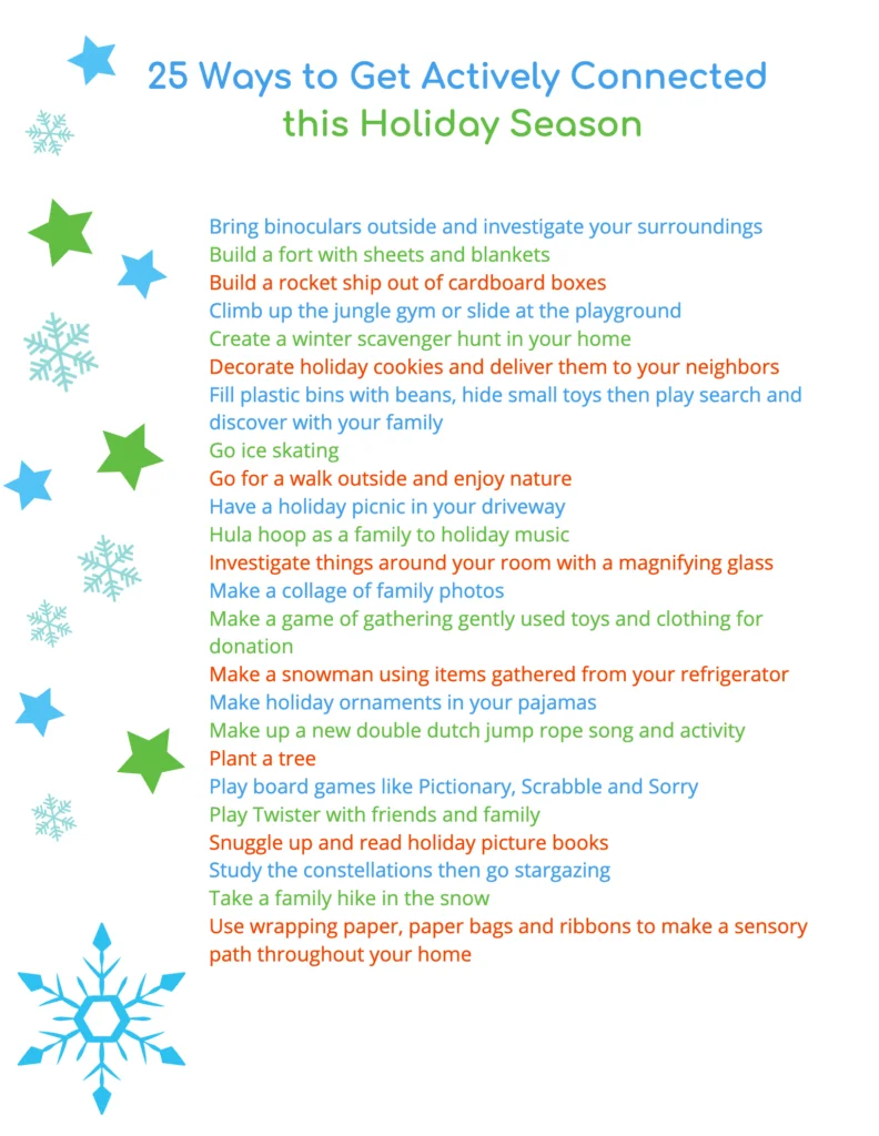 25 Ways to Get Connected, Calm and Active this Holiday Season — featured image