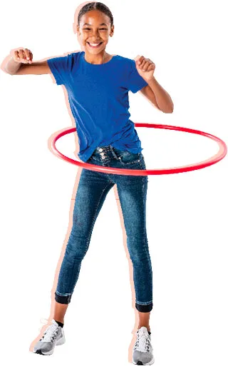Student hula hooping