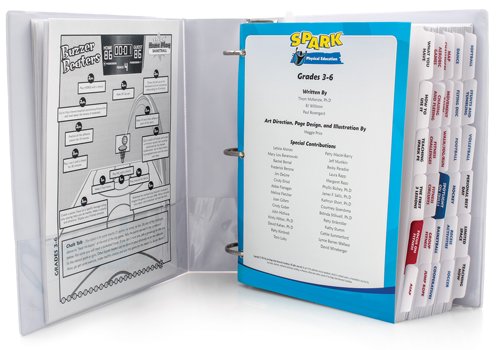 SPARK Curriculum Manual shows a 3-ring binder with different units organized. 